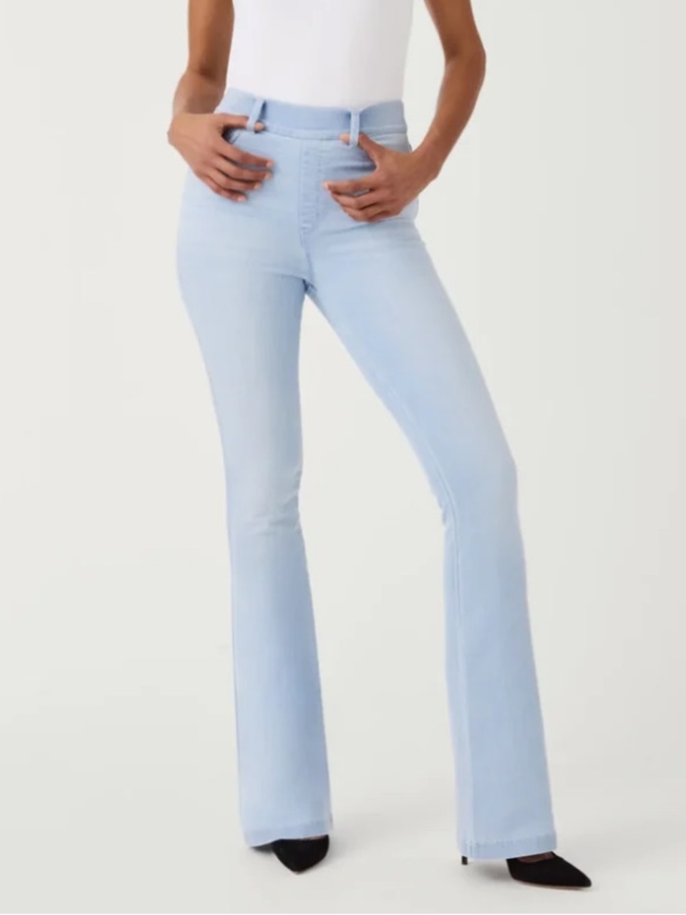 SPANX Light Blue High-Rise Flare Jeans 2X